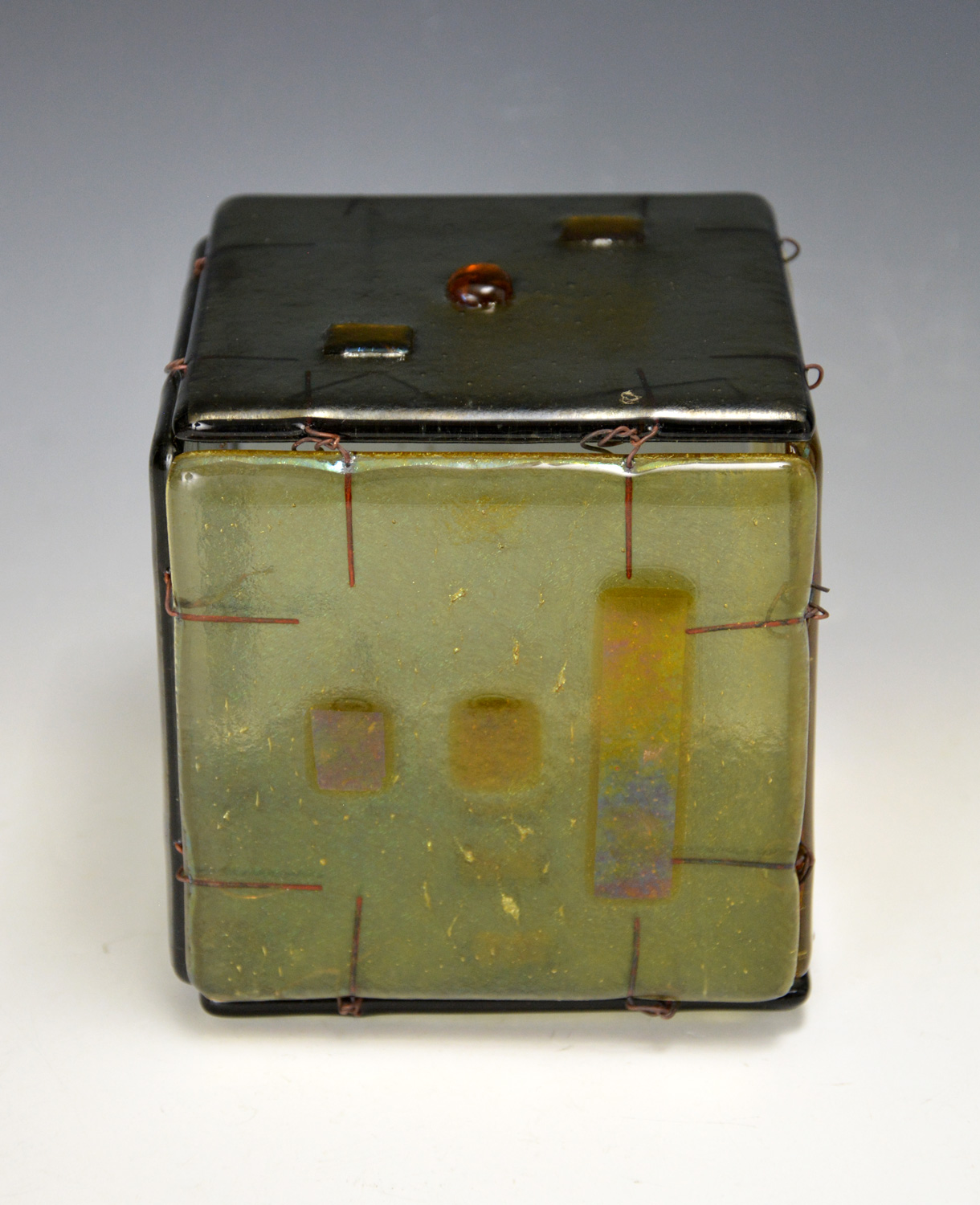 Hako (box) - Fused Silver Dichroic Glass #223 - Image 5