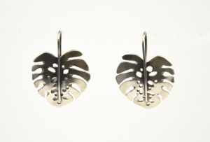 Earrings - Monstera, Sterling Silver