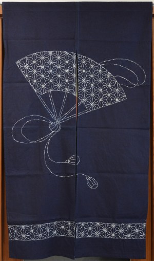 Noren - Sashiko, Japanese Fan