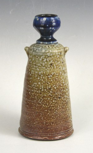 Bud Vase with Blue Neck