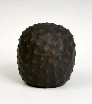 Copper and Silver Tea Caddy - Drops