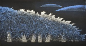 Holy Night: the moon floats beautifully (blue)