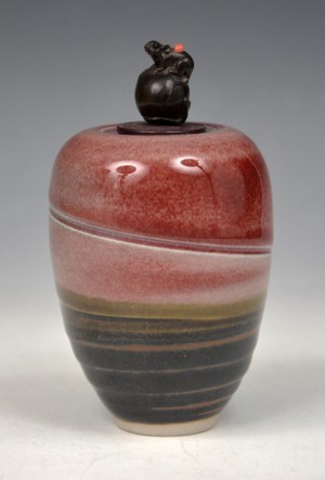 Vessel 148 - Red & Brown with Mouse