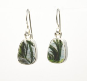 Earrings: Marsh Grass - Porcelain #54