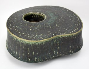 Ikebana vase with pin frog