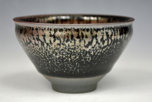 FURUTANI Noriyuki - Peach-Silver Yuteki Tenmoku Tea Cup with tomobako #8