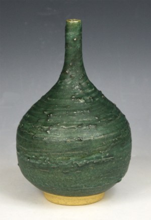 Bottleneck Green Vase