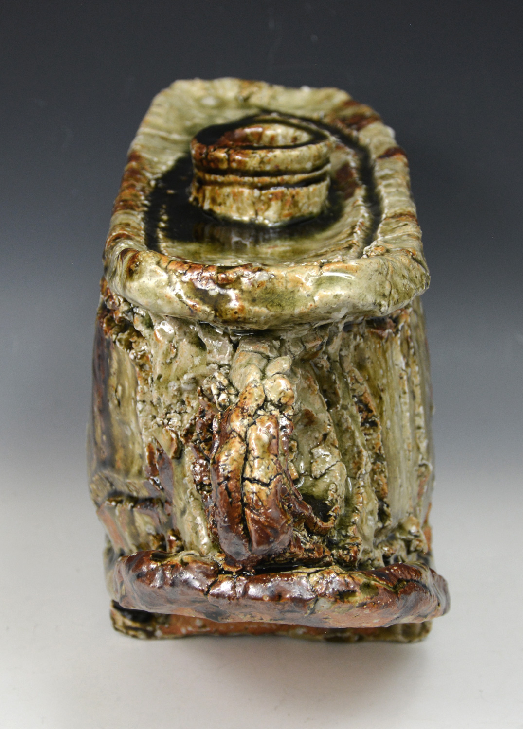 MURAKOSHI - Tobe Ash Glazed Vase w/ tomobako box - #1163 - Image 6
