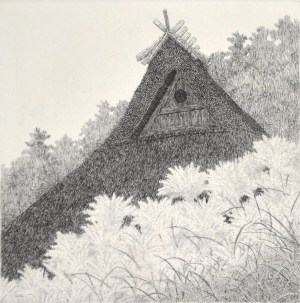 Pampas Grass & Thatched Roof