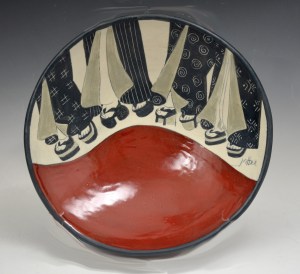 Bowl - Shallow Large w/ Geisha