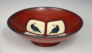 Bowl - Shallow Large w/ Quail