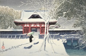 Snow at Shiba Park, Tokyo