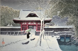 Snow at Shiba Park, Tokyo