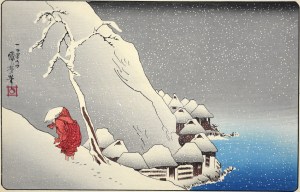 Nichiren in the Snow,Tsukihara, Sado Pref.