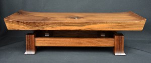Display Stand - Black Walnut with Turquoise #57