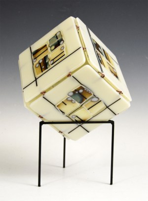 Hako (box) - Fused Matte White Glass #230