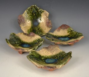 ATARASHI Manabu - Oribe small plates - set of 4