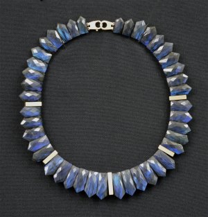 Necklace - Laboradrite and 14k Gold