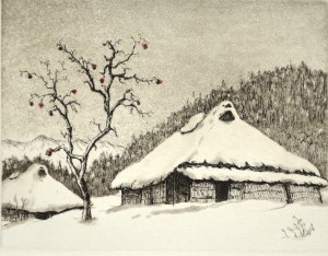 Mountain Village in Winter