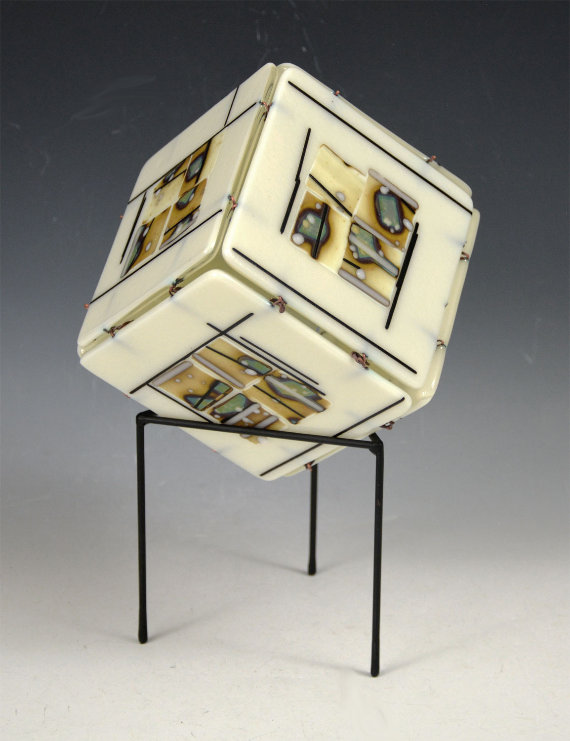 Hako (box) - Fused Matte White Glass #231 - Image 3
