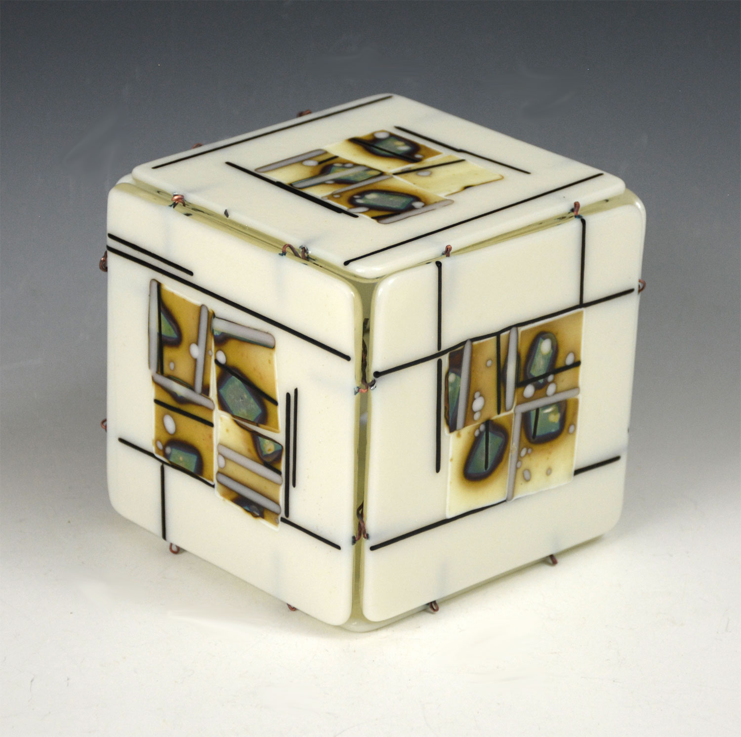 Hako (box) - Fused Matte White Glass #231 - Image 5