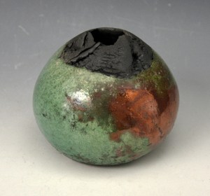 Round Vessel - Raku Fired #7