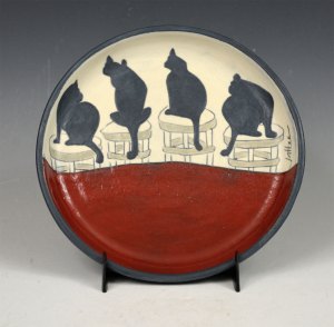 Plate - Salad w/Cat