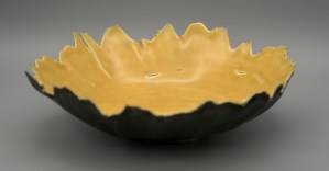 Bowl - Ochre Ruffle-Edged #90