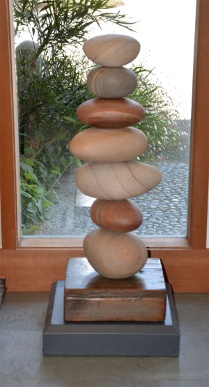 Cairn #114 with Reclaimed Wood Base