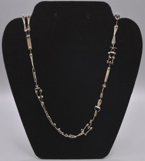 Sterling Silver Geometric Design Necklace