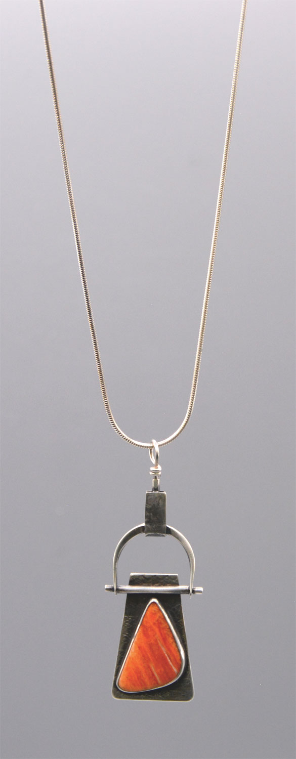 Sterling Silver and Spiny Oyster Necklace - Image 2
