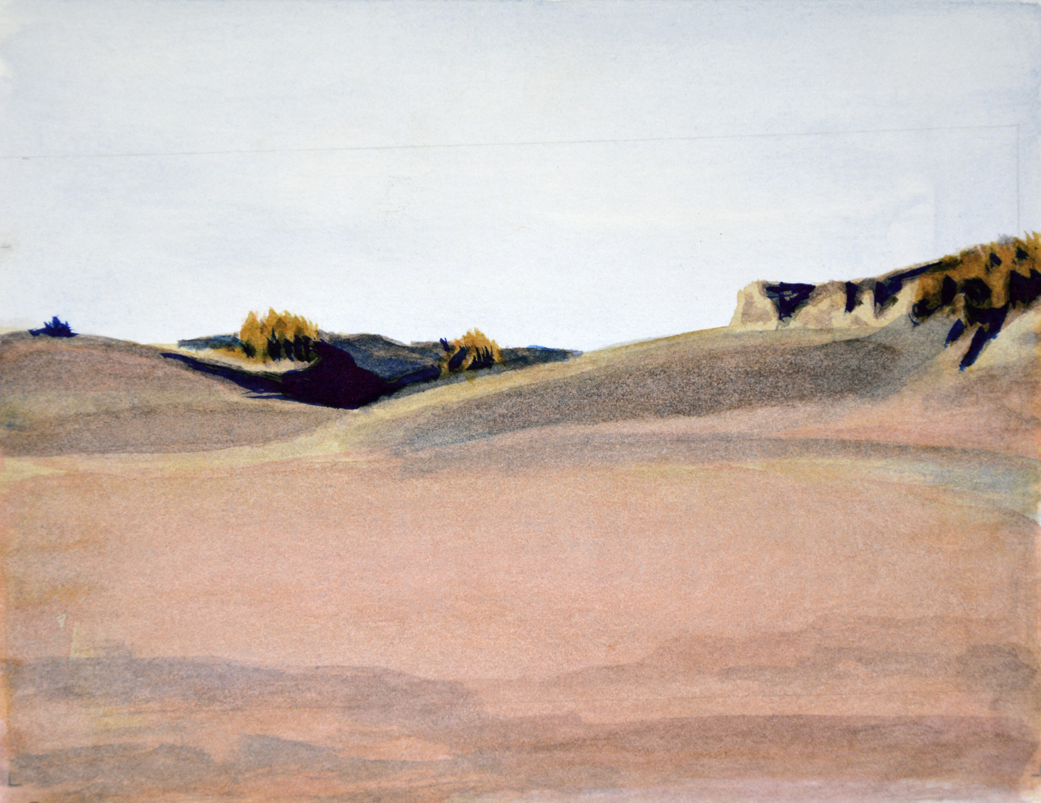 Afternoon, Limantour Spit - Watercolor Painting