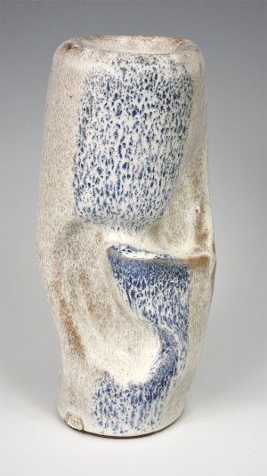 Vase - Gestural Column Blue #101