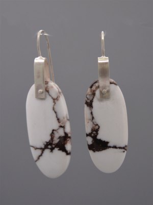 Earrings - Wild Horse Jasper with Silver