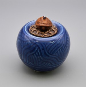 Vessel 191 - Turtle with Blue Weave Jar
