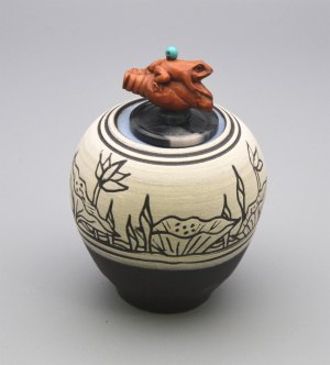 Vessel 192 - Frog with Lotus Jar