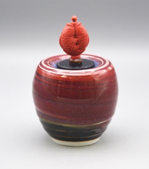Vessel 197 - Pisces with Burgundy Jar