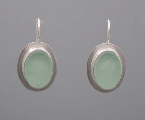 Earrings - Coke Bottle Green Vintage Glass #64