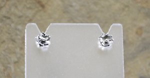 Earrings - Stud, Flower, Sterling Silver