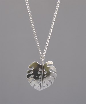Necklace - Monstera, Sterling Silver