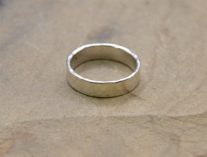 Ring - Hammered Band, Sterling Silver - Size 7
